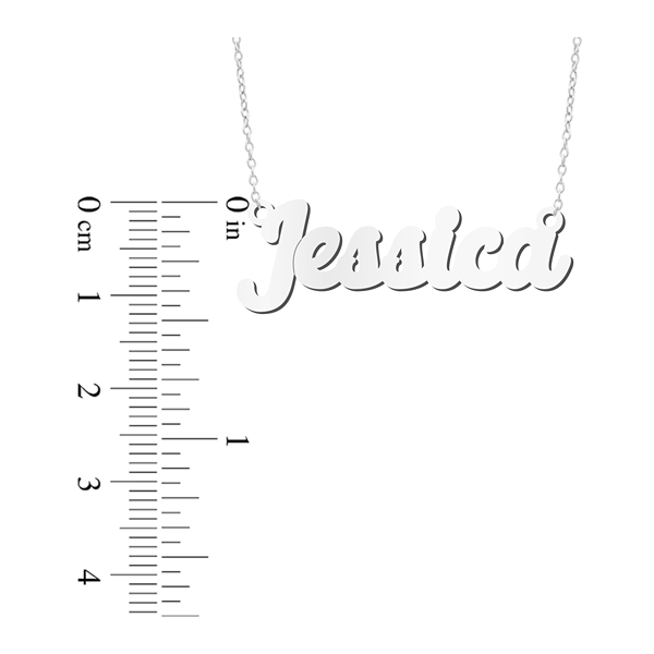 Prime & Pure 9K White Gold Name Necklace Jessica