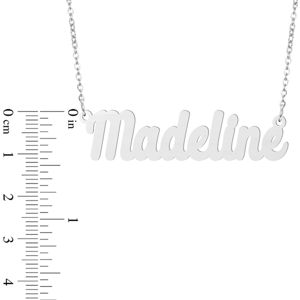 Prime & Pure 9K White Gold Name Necklace Madeline