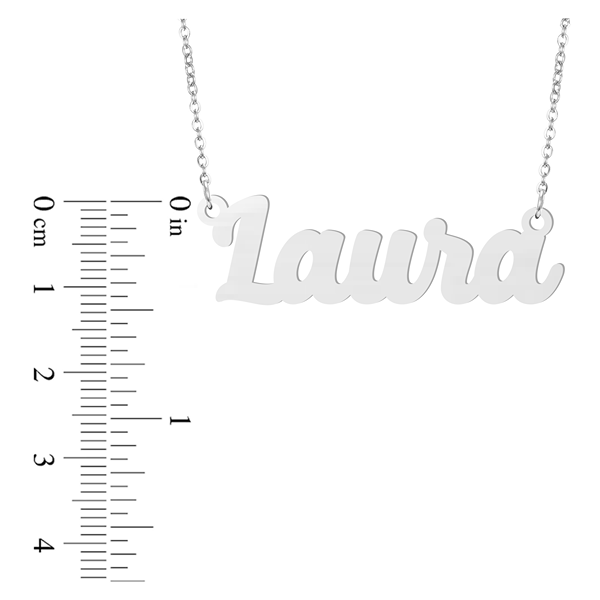 Prime & Pure Sterling Silver Name Necklace Laura