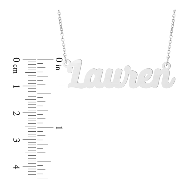 Prime & Pure Sterling Silver Name Necklace Lauren