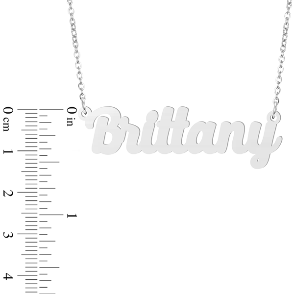 Prime & Pure Sterling Silver Name Necklace Brittany