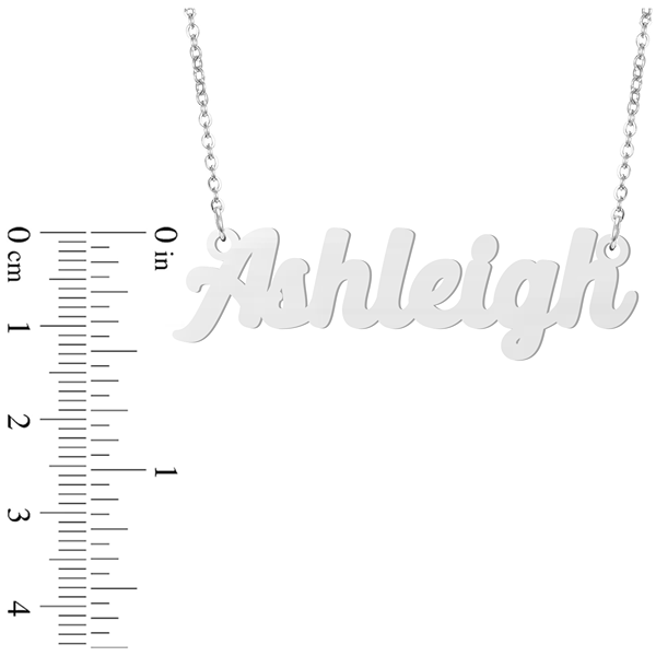 Prime & Pure Sterling Silver Name Necklace Ashleigh