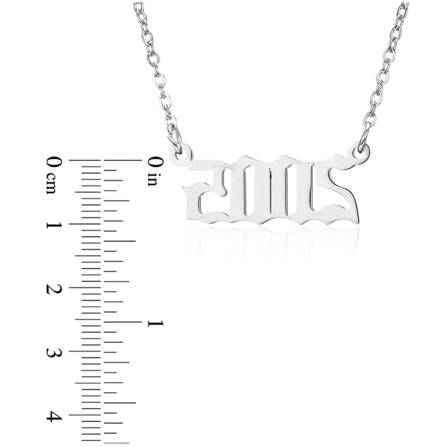 Prime & Pure Sterling Silver Birthyear Necklace 2005