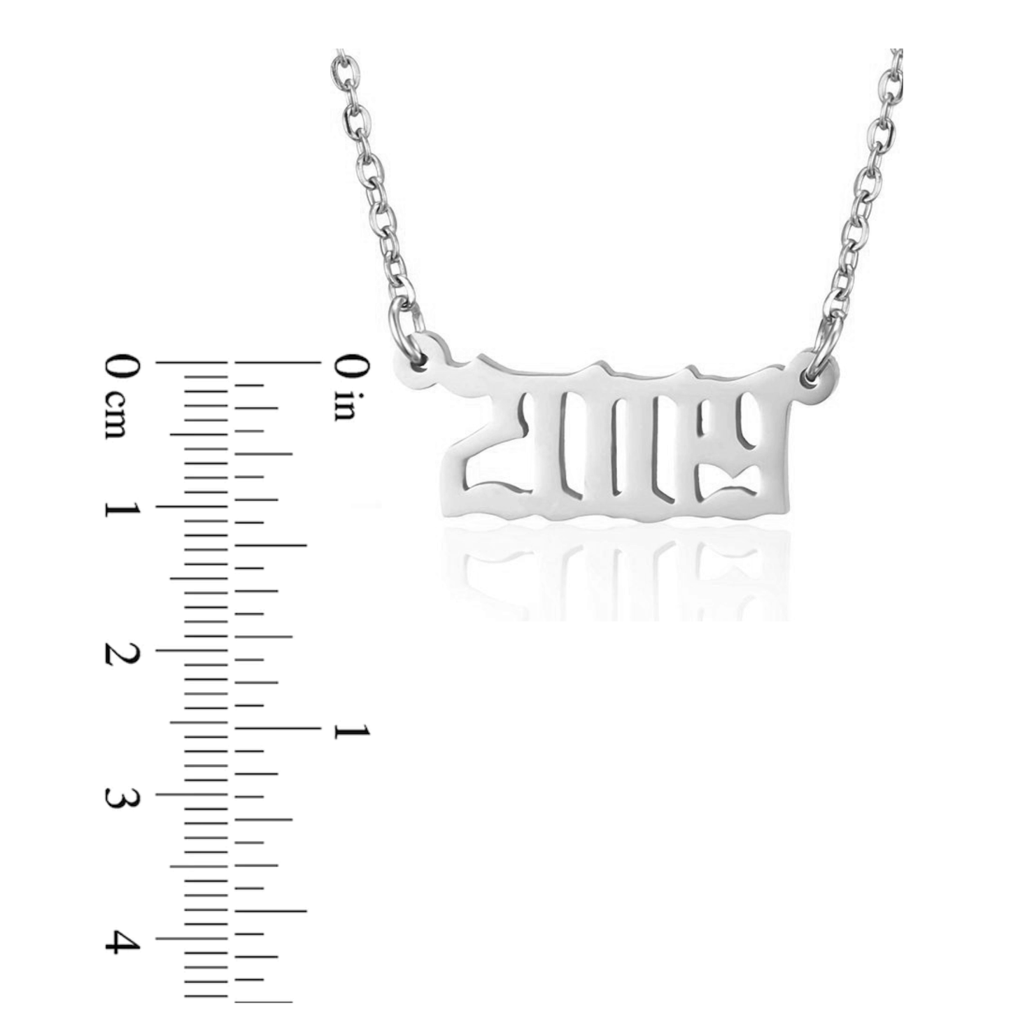 Prime & Pure Sterling Silver Birthyear Necklace 2009
