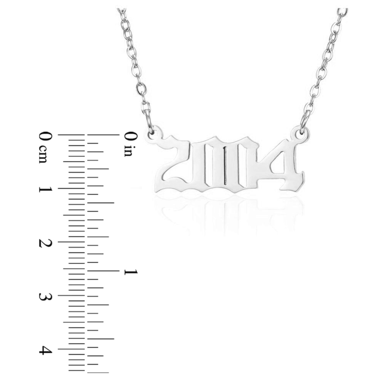 Prime & Pure Sterling Silver Birthyear Necklace 2004