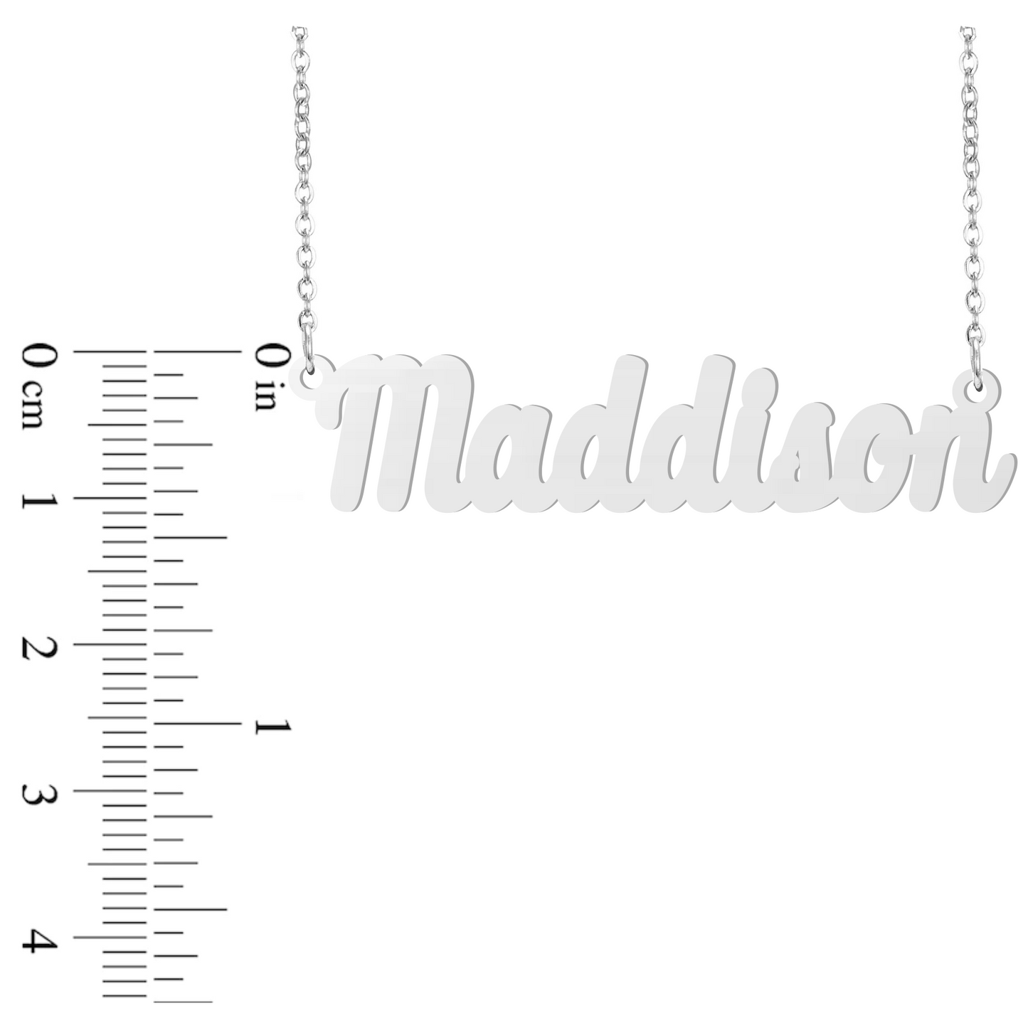 Prime & Pure Sterling Silver Name Necklace Maddison