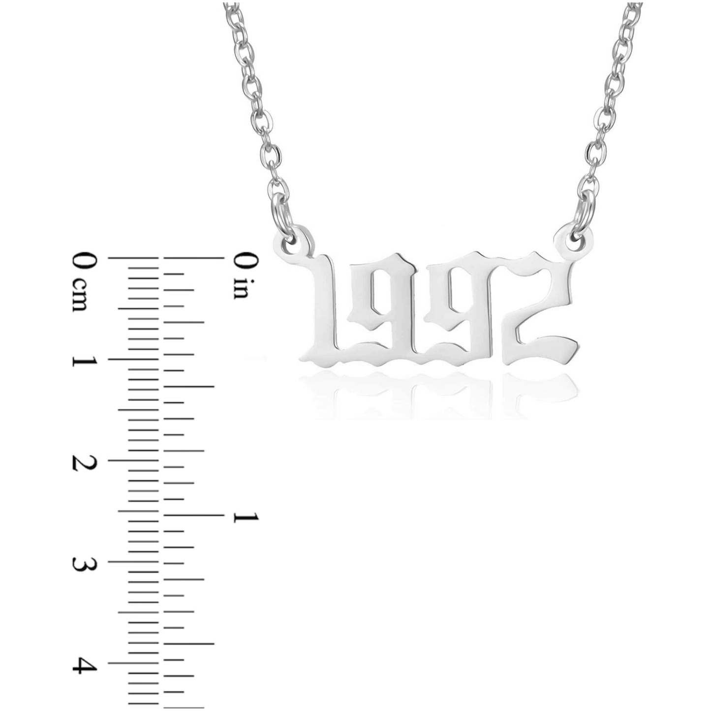 Prime & Pure 9K White Gold Birthyear Necklace 1992