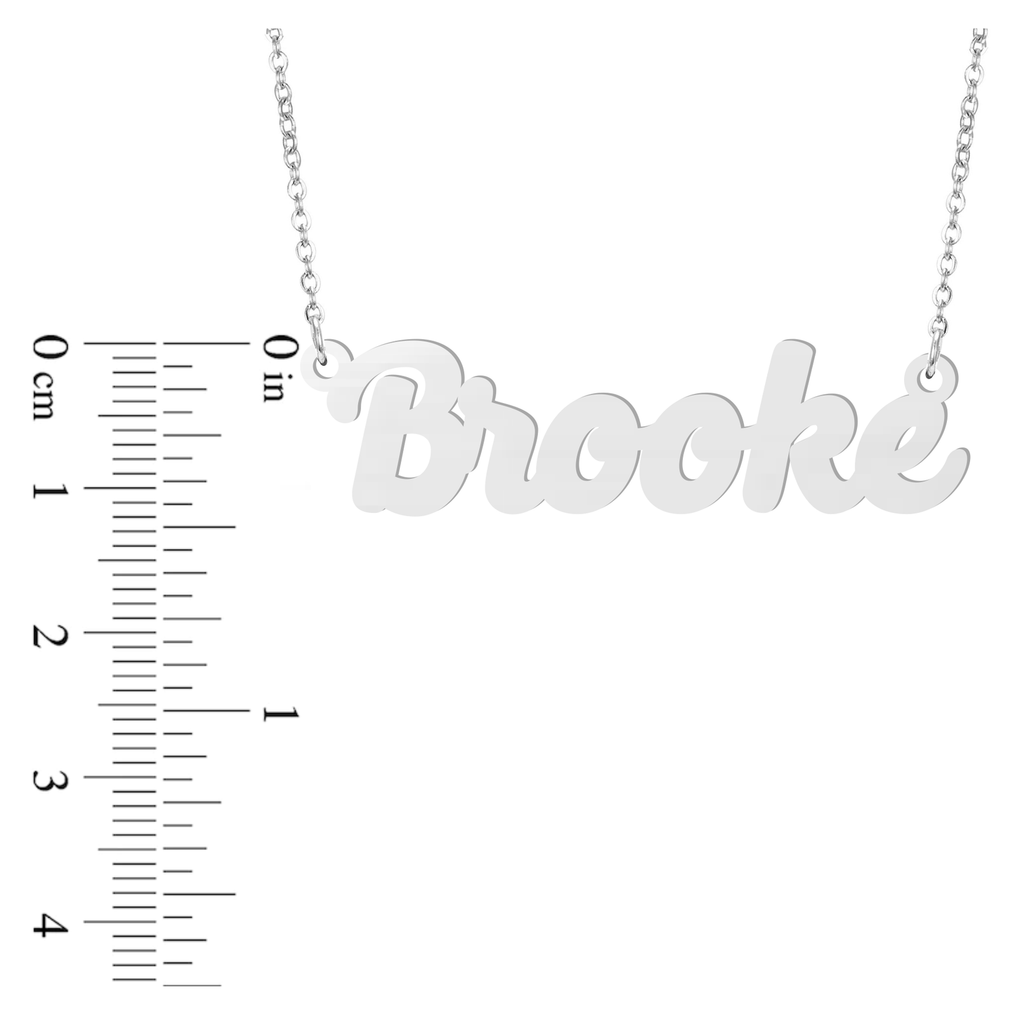 Prime & Pure Sterling Silver Name Necklace Brooke