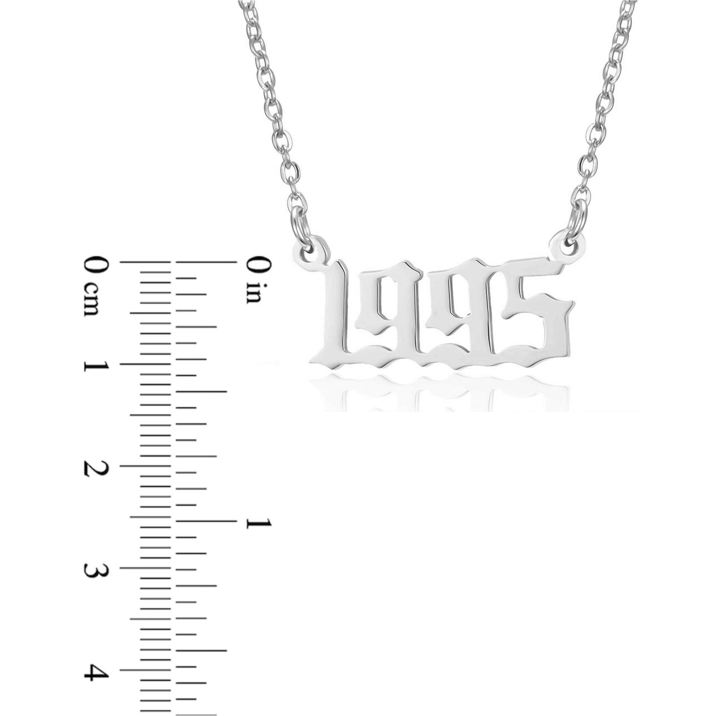 Prime & Pure 9K White Gold Birthyear Necklace 1995