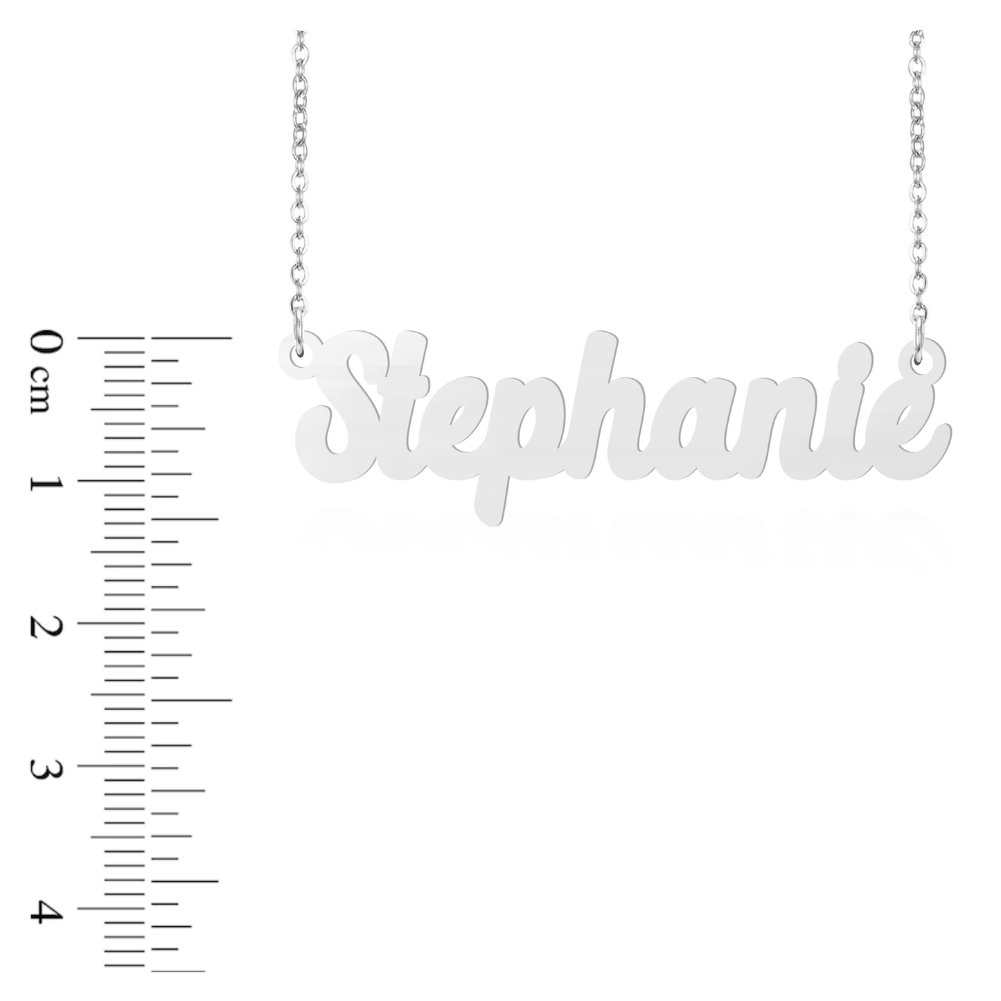 Prime & Pure 9K White Gold Name Necklace Stephanie