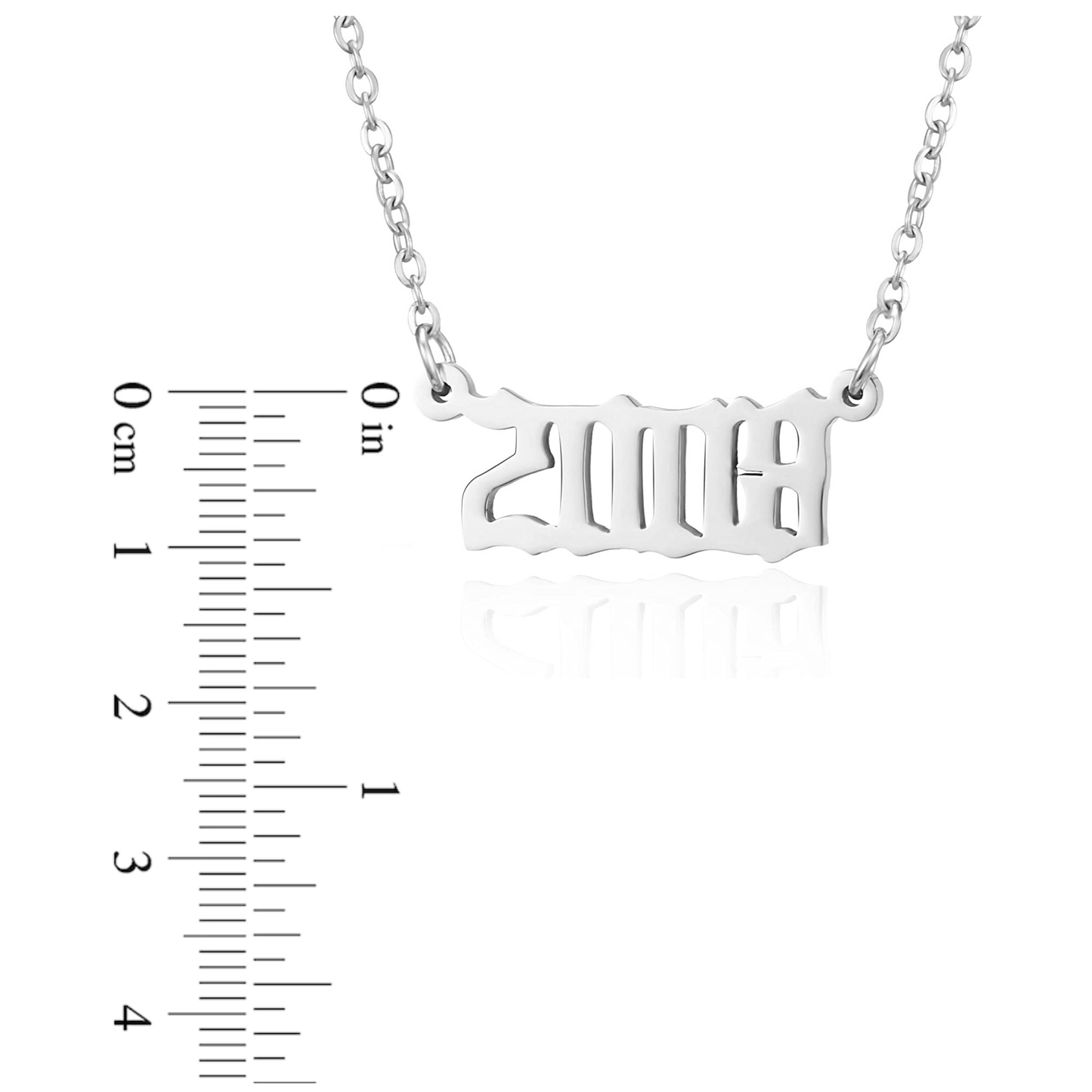 Prime & Pure 9K White Gold Birthyear Necklace 2008