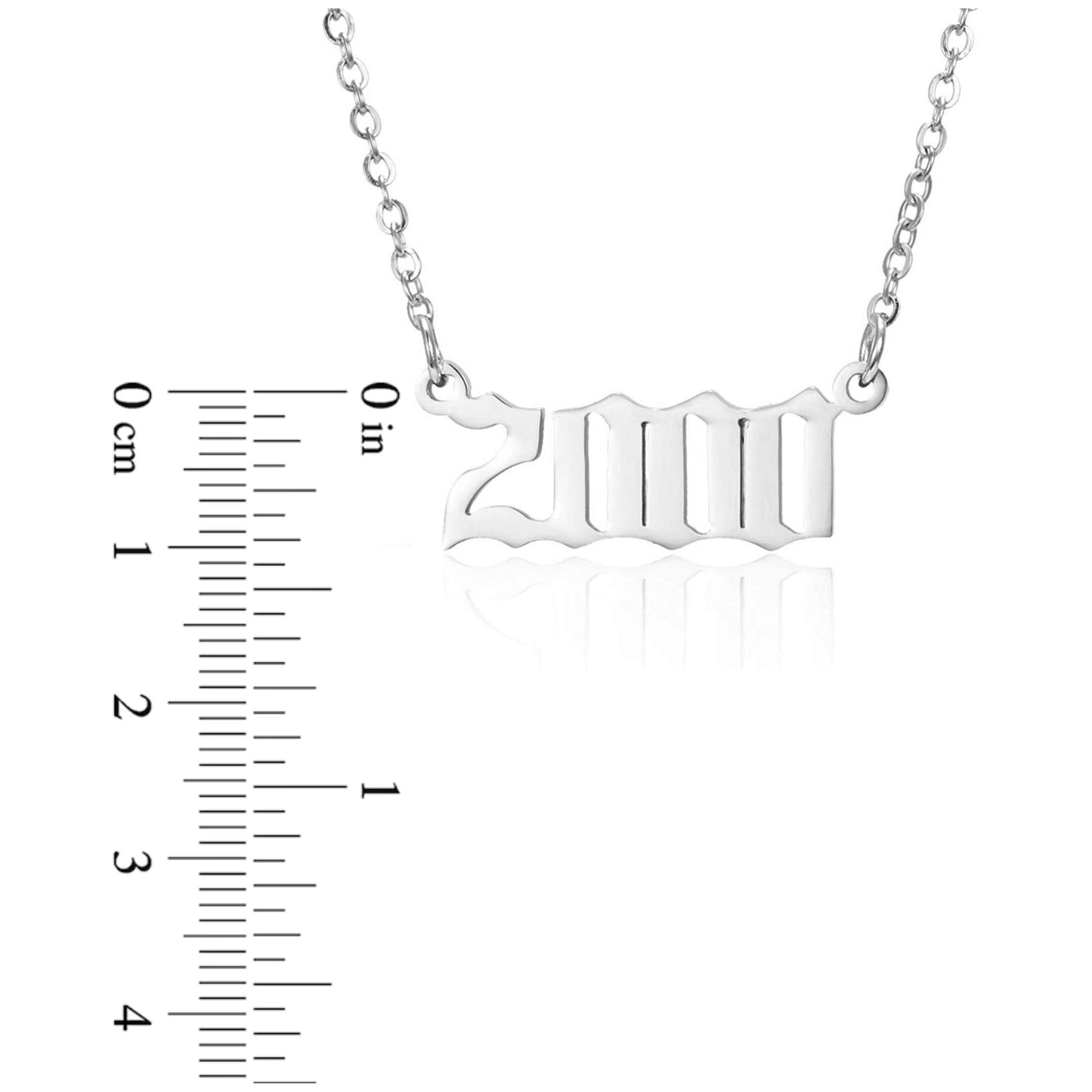 Prime & Pure 9K White Gold Birthyear Necklace 2000