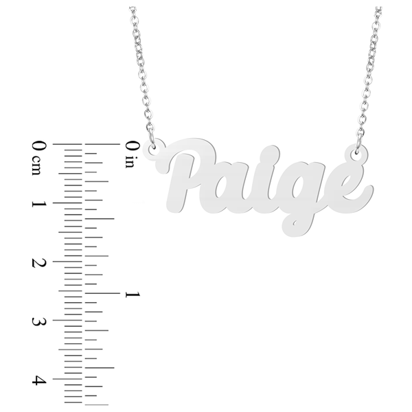 Prime & Pure Sterling Silver Name Necklace Paige