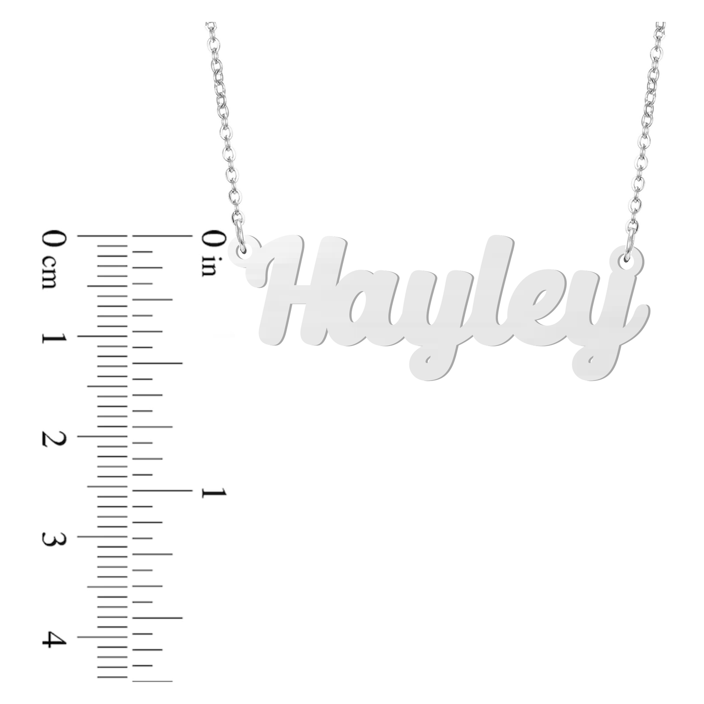 Prime & Pure 9K White Gold Name Necklace Hayley