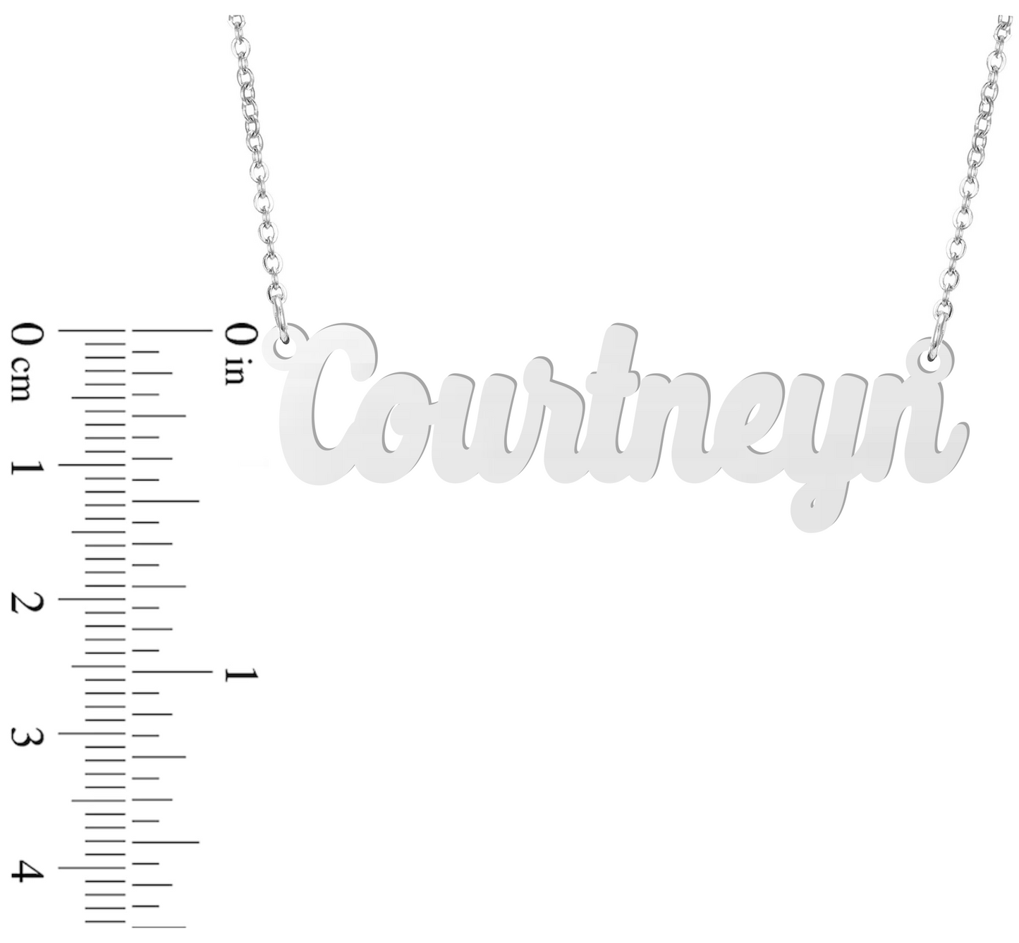 Prime & Pure Sterling Silver Name Necklace Courtneyn