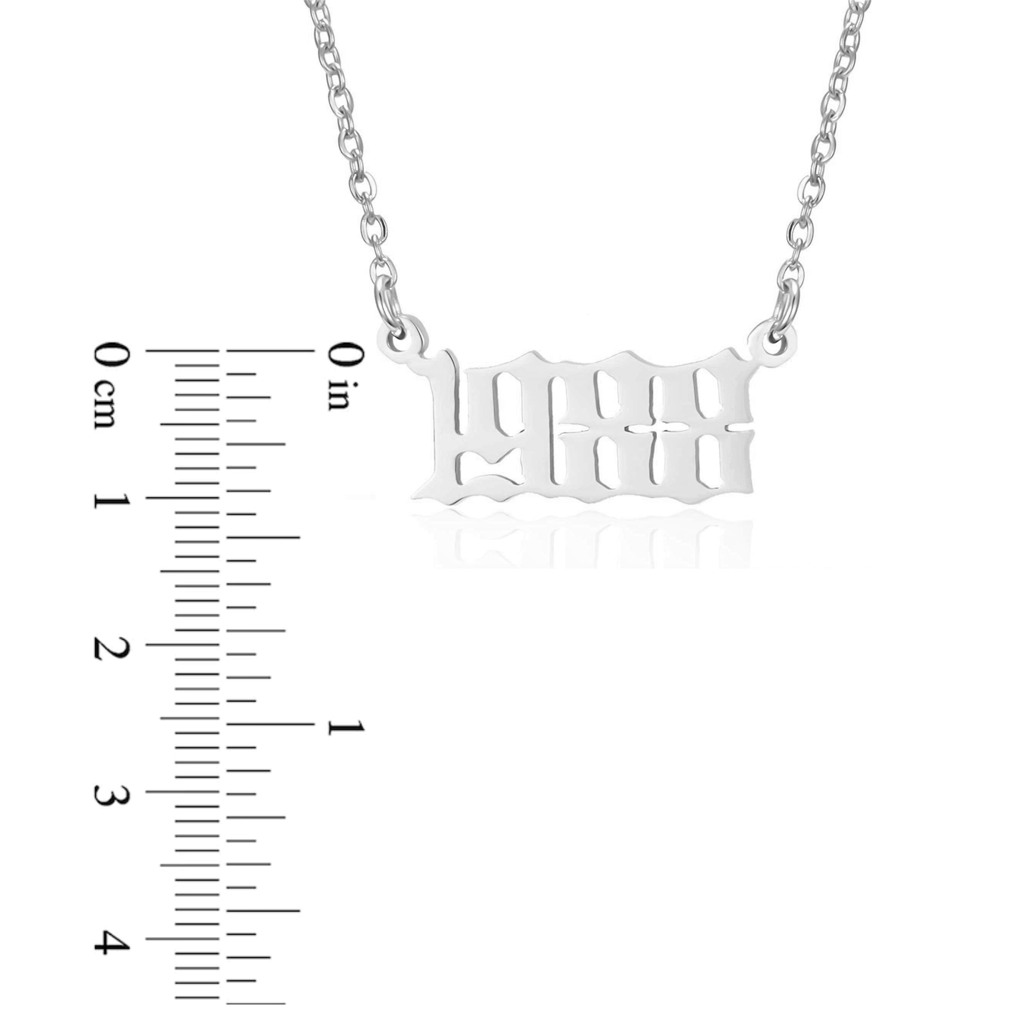 Prime & Pure 9K White Gold Birthyear Necklace 1988