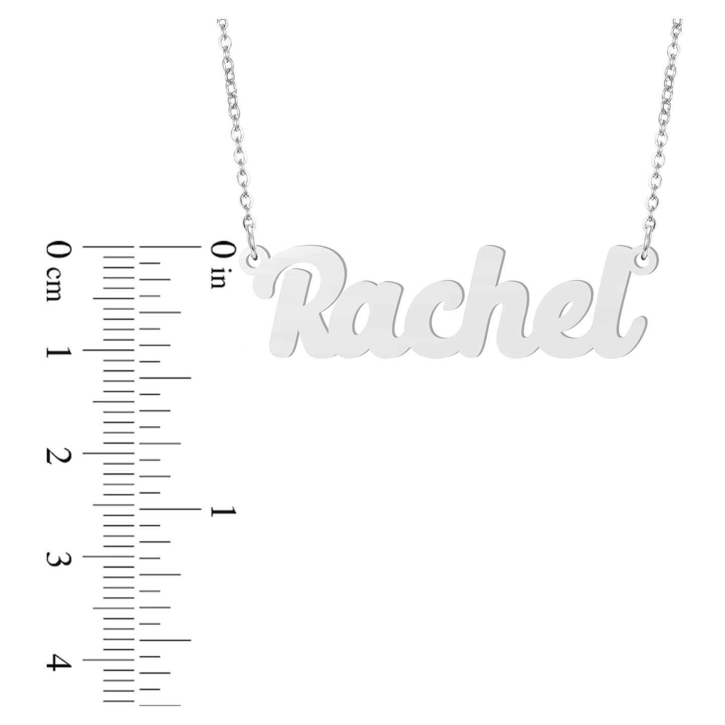 Prime & Pure Sterling Silver Name Necklace Rachel
