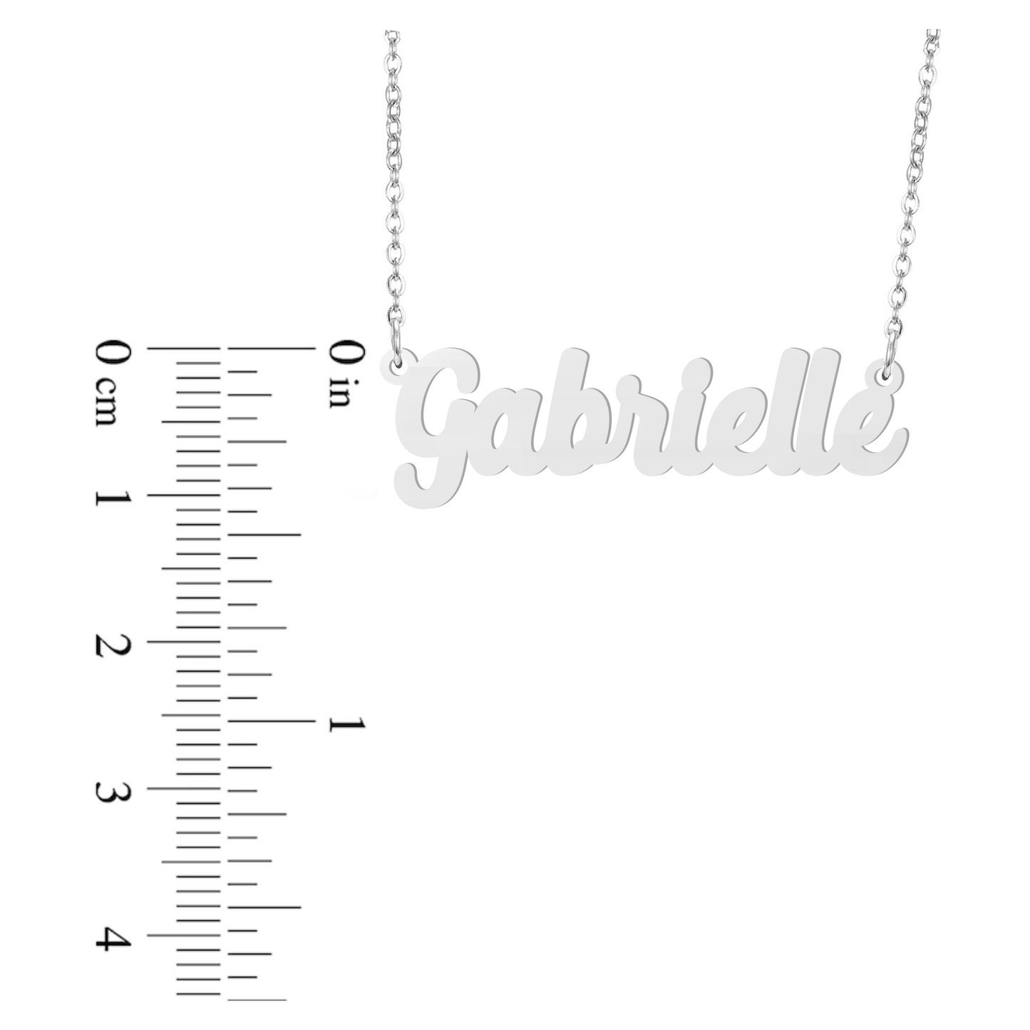 Prime & Pure Sterling Silver Name Necklace Gabrielle