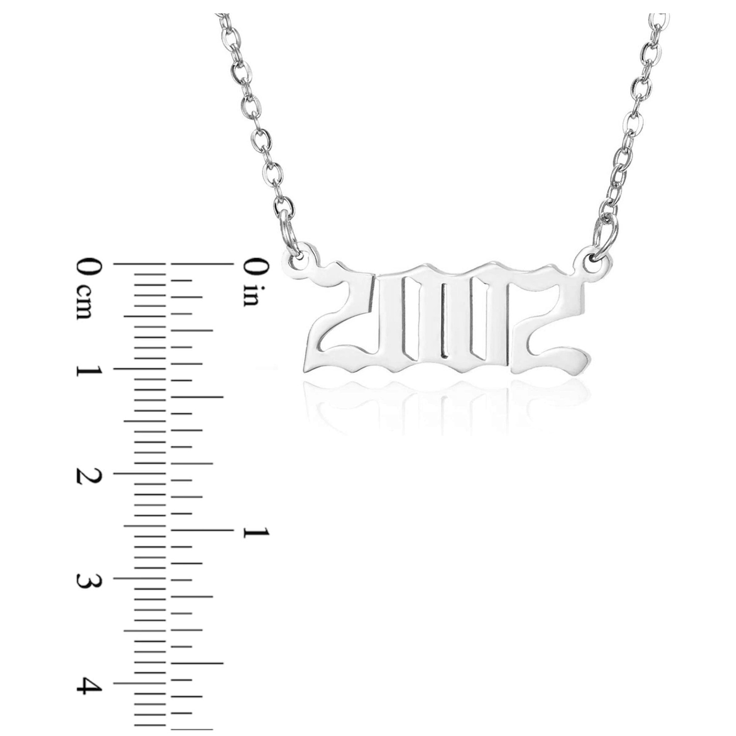 Prime & Pure Sterling Silver Birthyear Necklace 2002