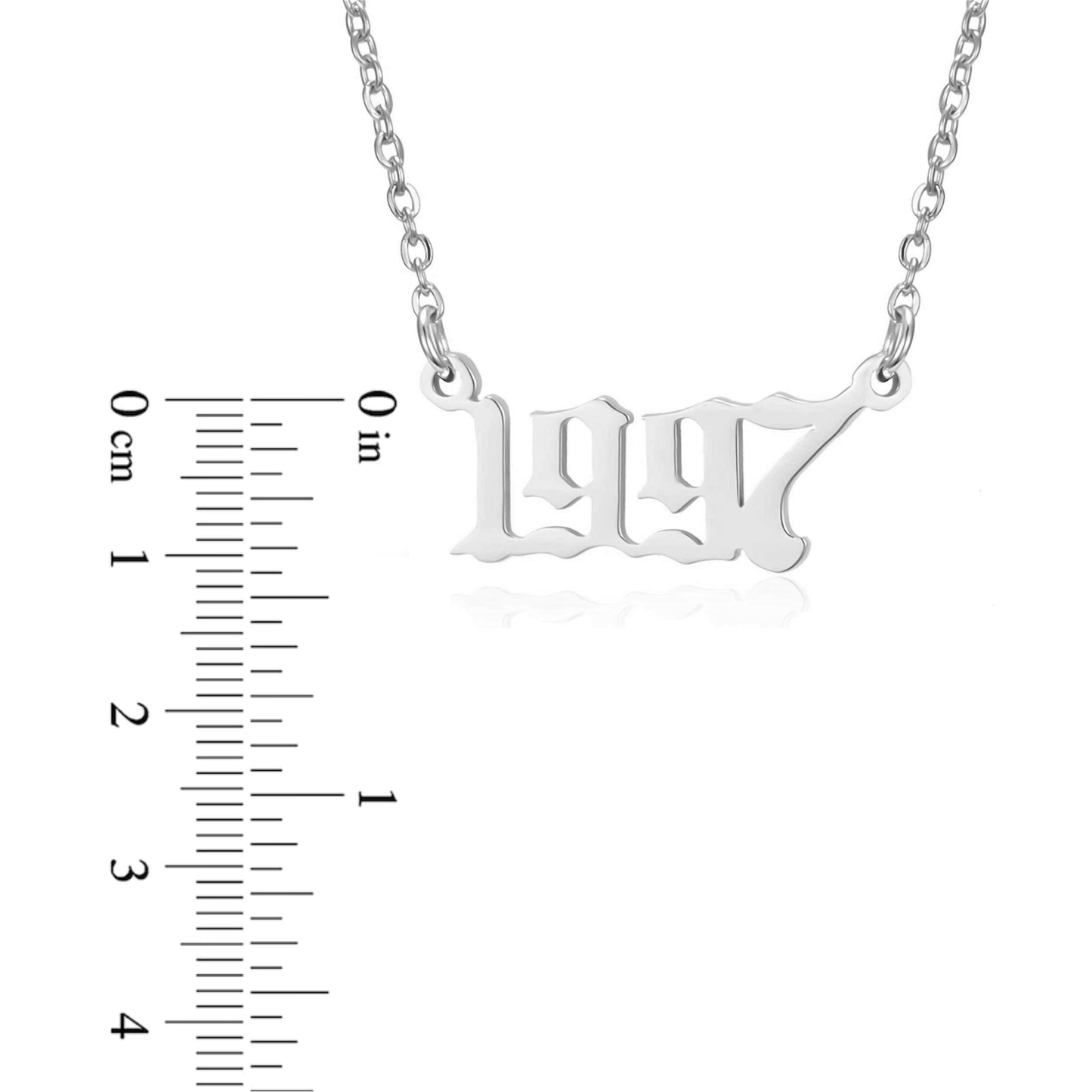 Prime & Pure Sterling Silver Birthyear Necklace 1997