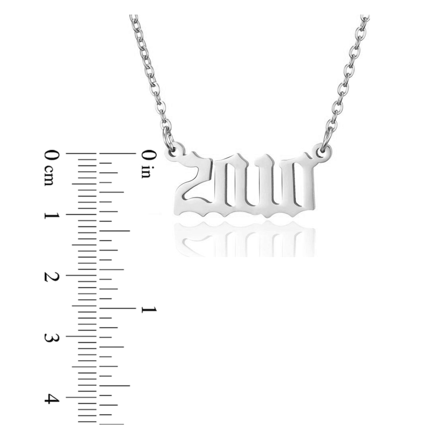 Prime & Pure Sterling Silver Birthyear Necklace 2010