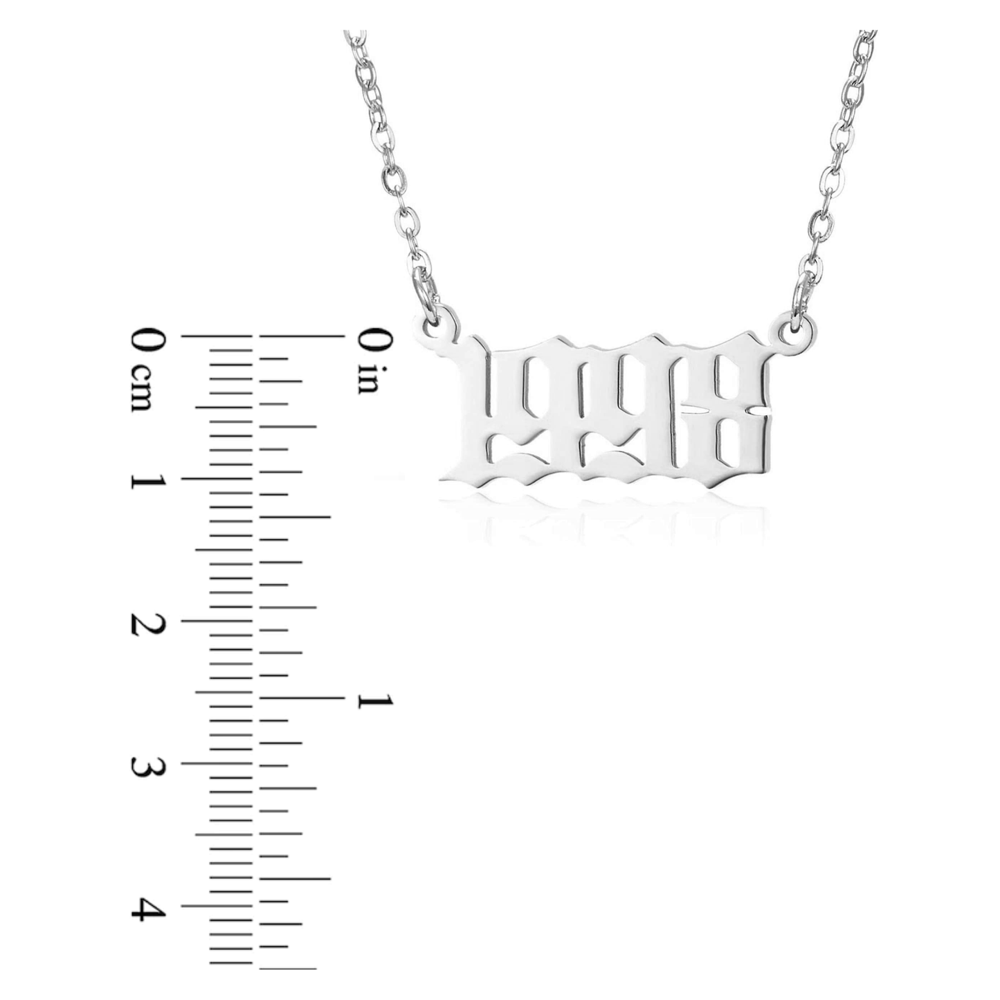 Prime & Pure Sterling Silver Birthyear Necklace 1998
