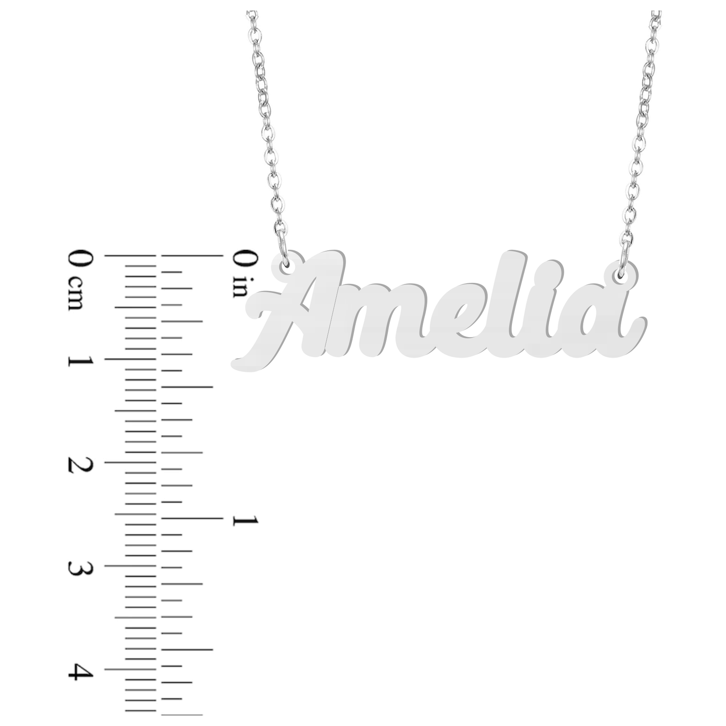 Prime & Pure Sterling Silver Name Necklace Amelia