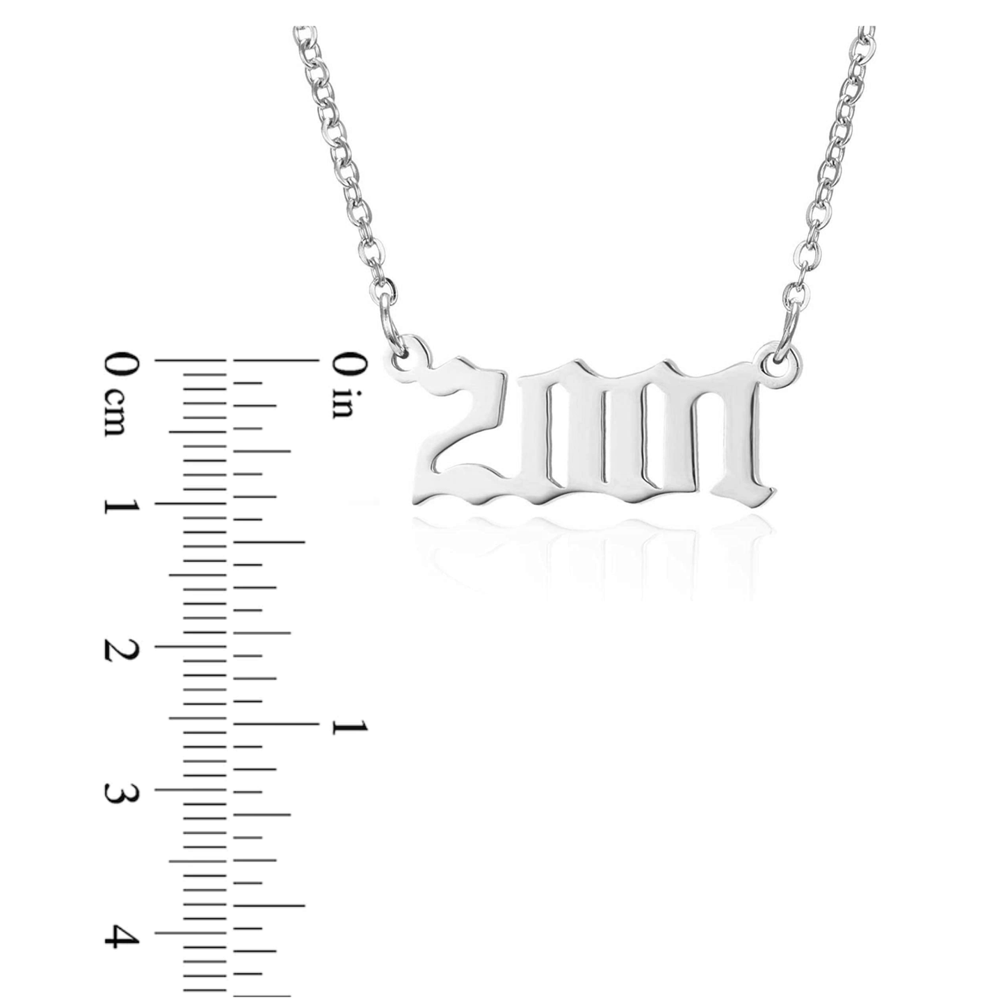 Prime & Pure Sterling Silver Birthyear Necklace 2001