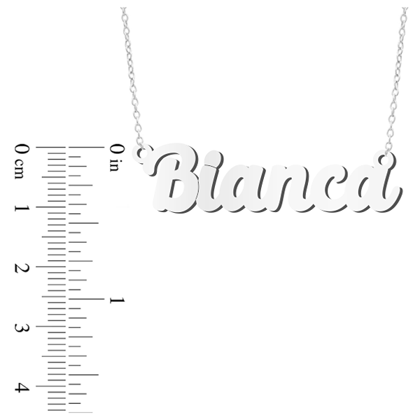 Prime & Pure Sterling Silver Name Necklace Bianca