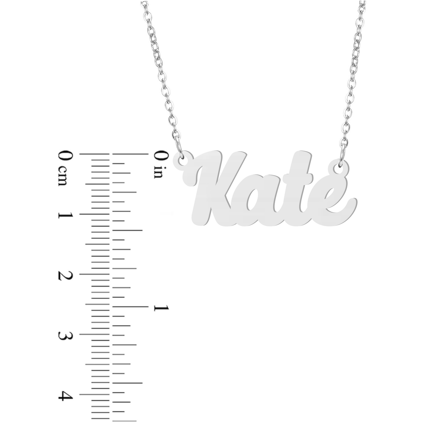 Prime & Pure 9K White Gold Name Necklace Kate