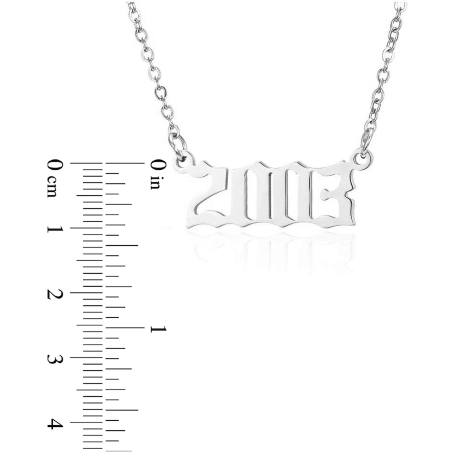 Prime & Pure 9K White Gold Birthyear Necklace 2003