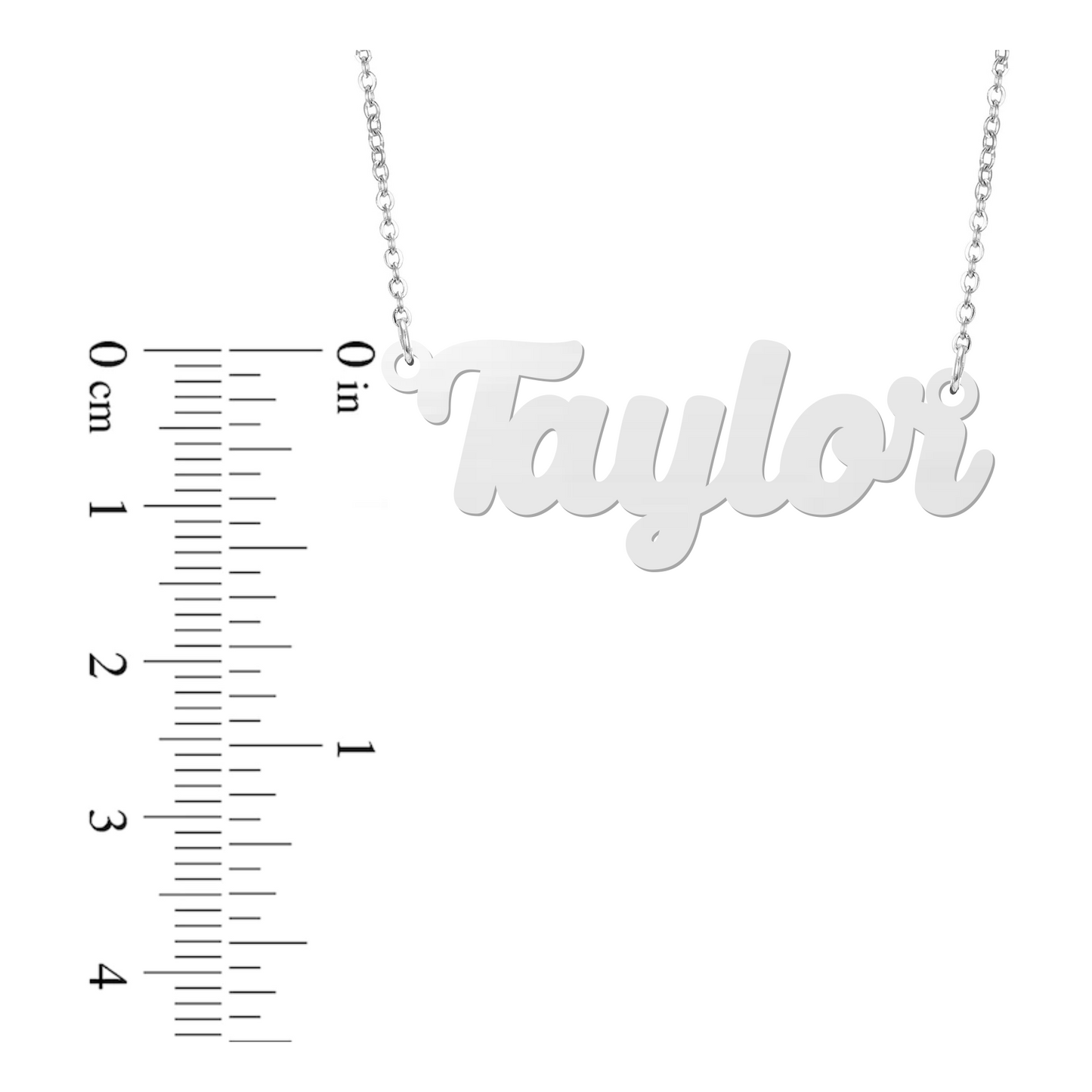 Prime & Pure 9K White Gold Name Necklace Taylor