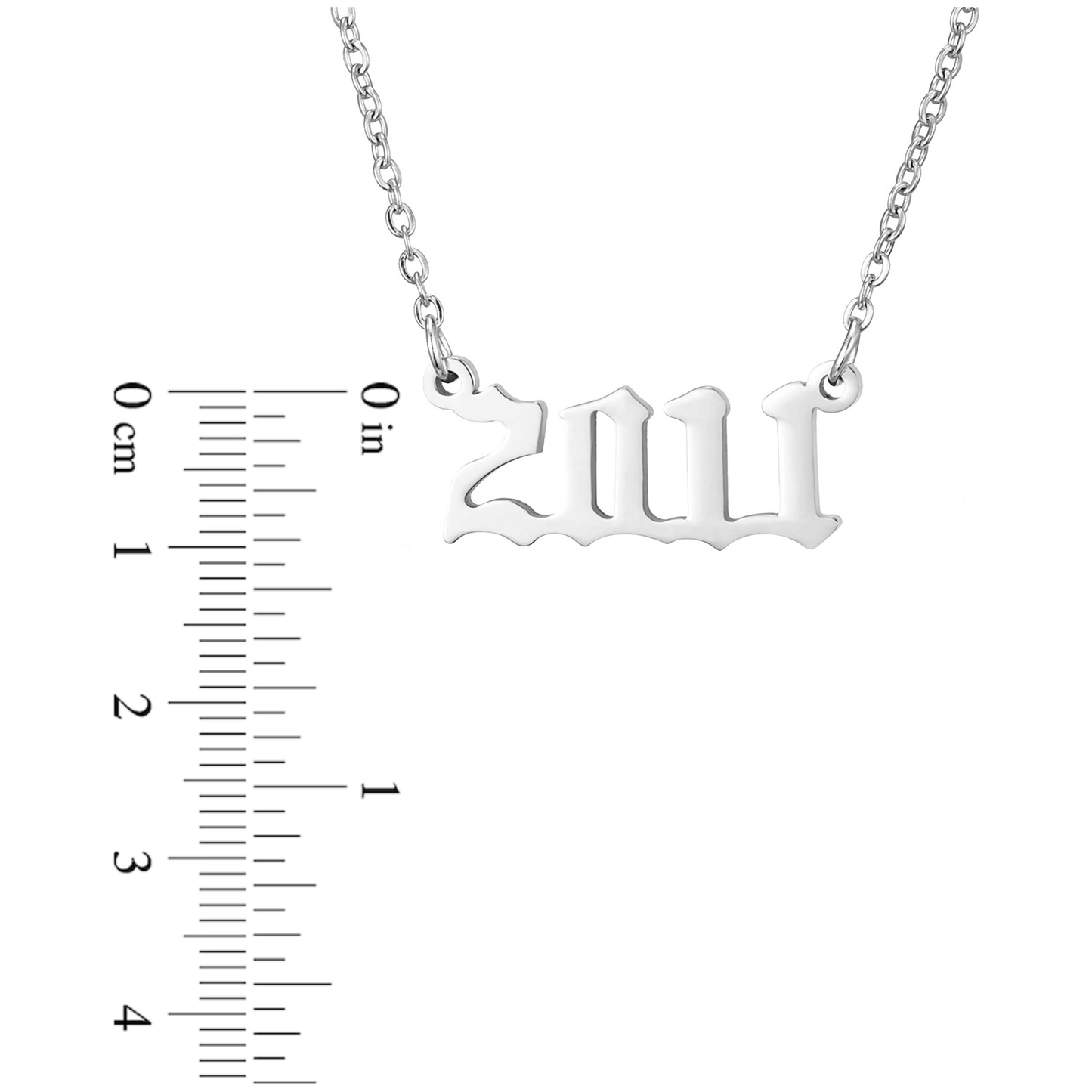 Prime & Pure Sterling Silver Birthyear Necklace 2011