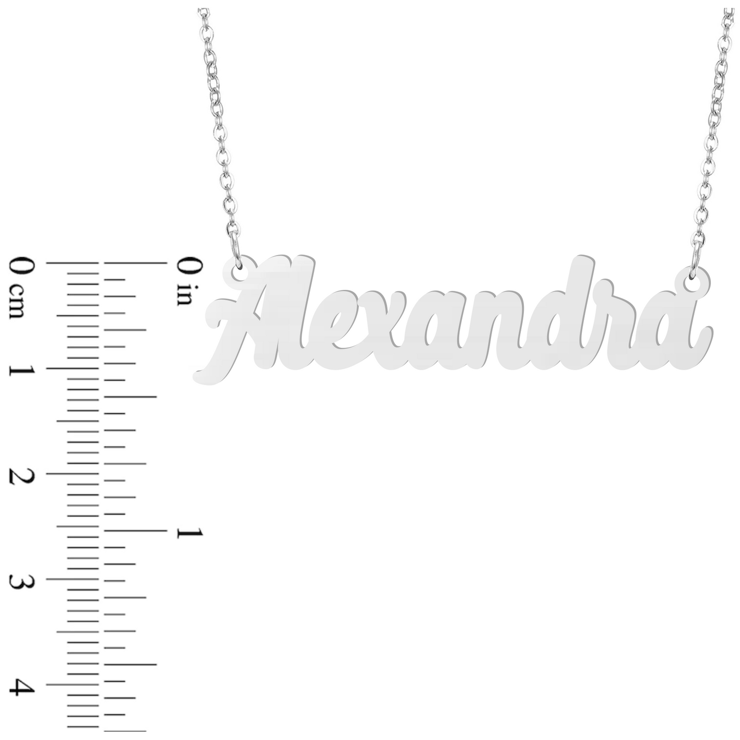 Prime & Pure Sterling Silver Name Necklace Alexandra
