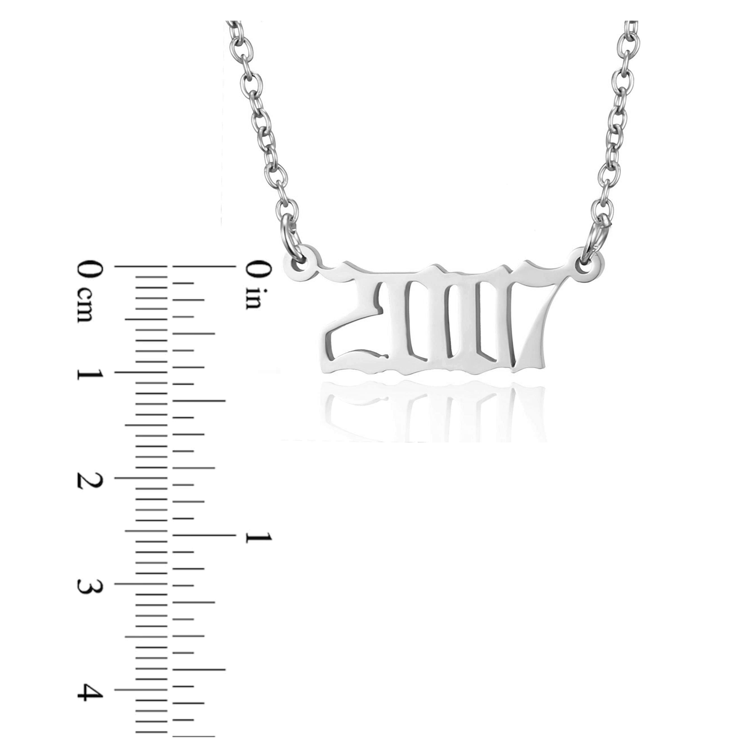 Prime & Pure Sterling Silver Birthyear Necklace 2007
