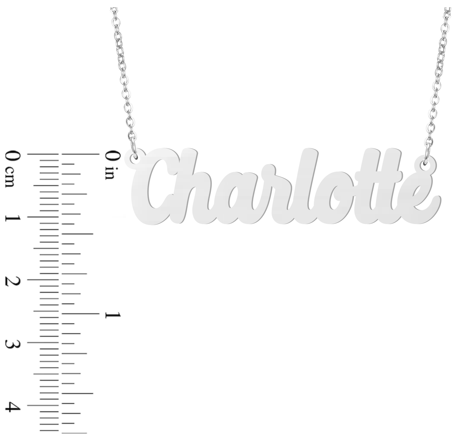 Prime & Pure Sterling Silver Name Necklace Charlotte
