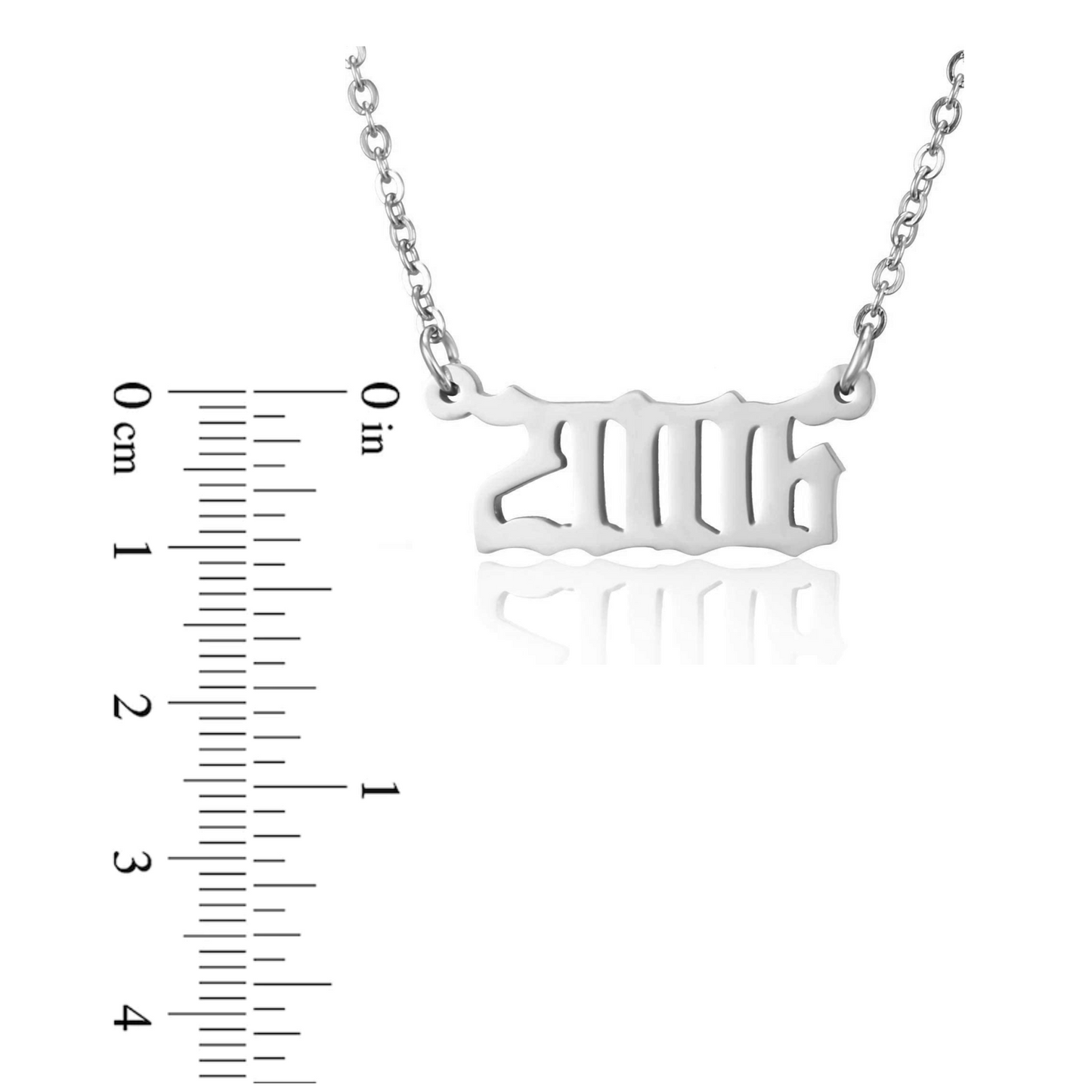 Prime & Pure Sterling Silver Birthyear Necklace 2006