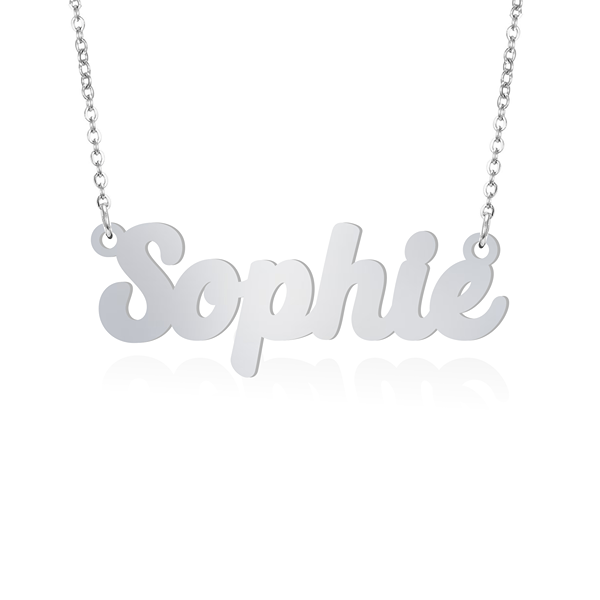 Prime & Pure 9K White Gold Name Necklace Sophie