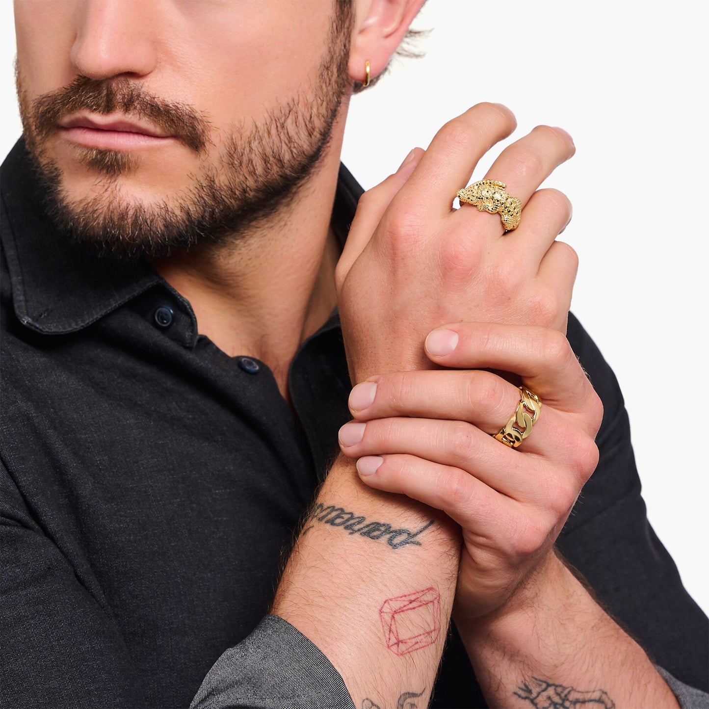 THOMAS SABO Gold Crocodile Ring