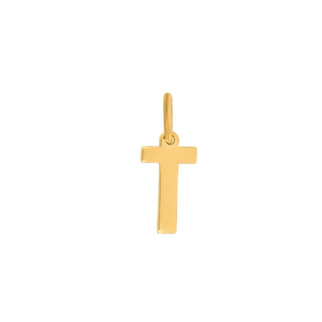 Prime & Pure 9K Yellow Gold Initial Pendant Letter T