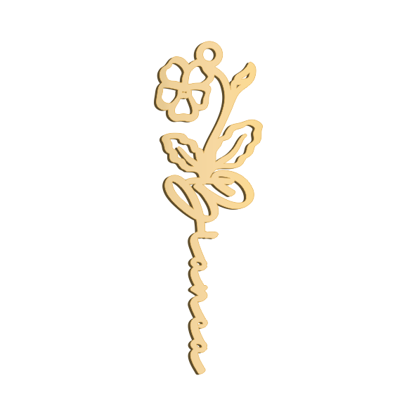 February Birthflower Name Necklace