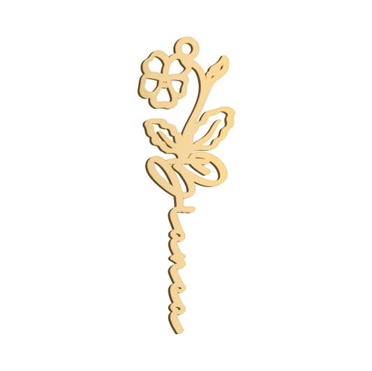 February Birthflower Name Necklace
