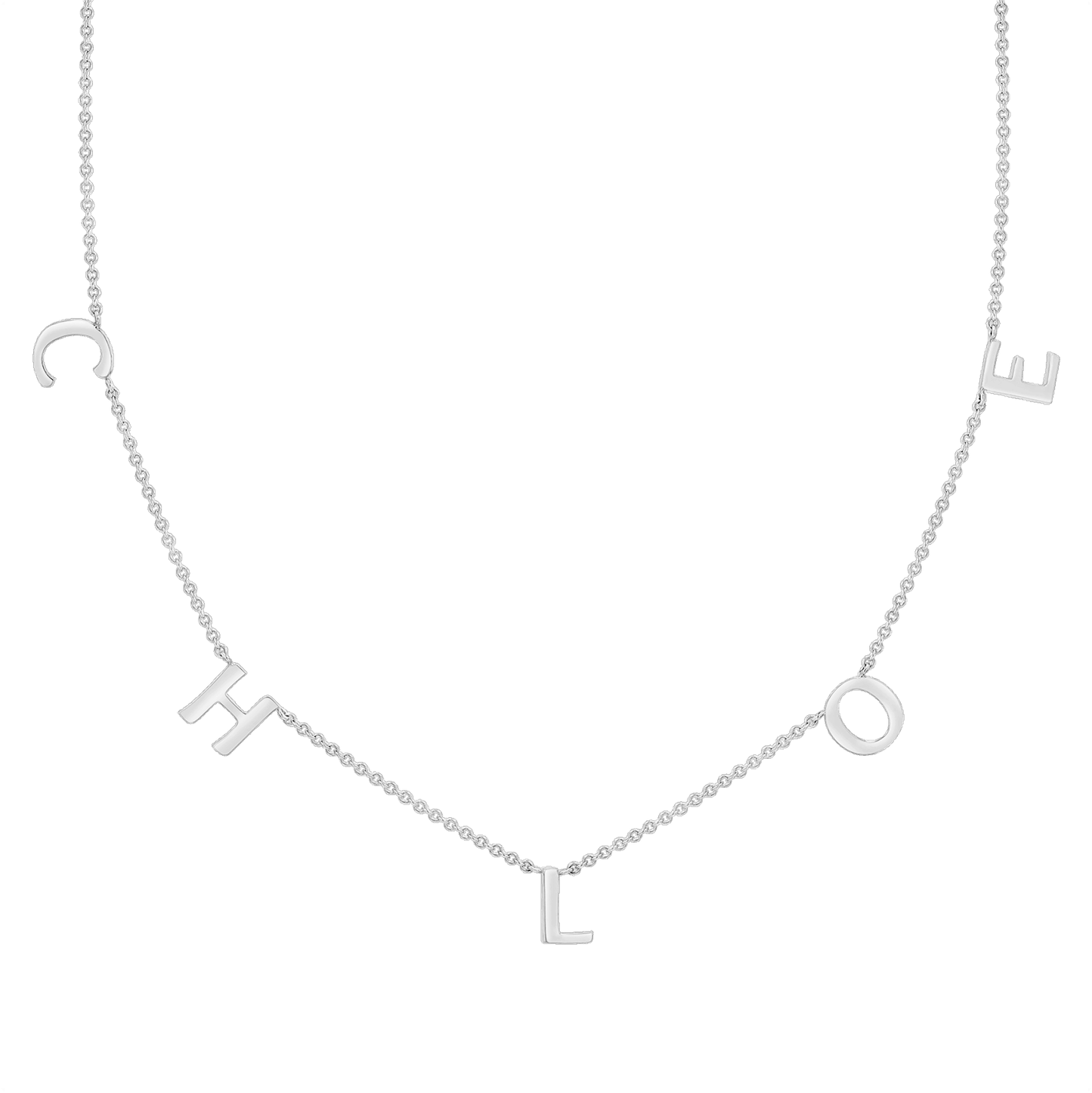 Spaced Letters Name Necklace