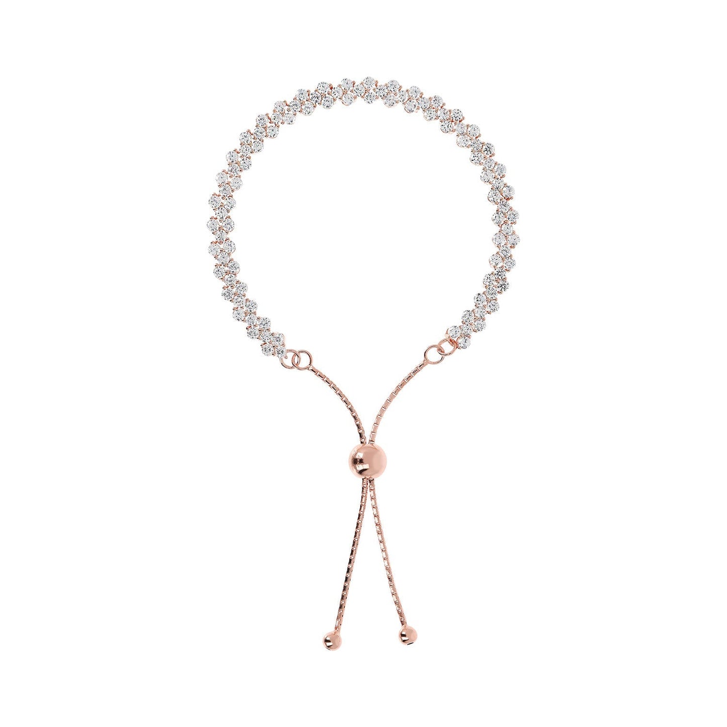 Bronzallure Altissima White Cubic Zirconia Tennis Bracelet 23.5cm