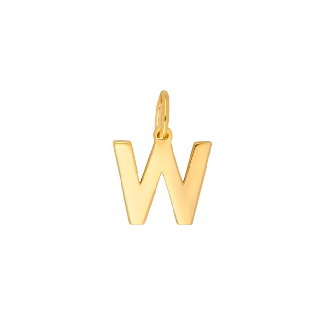 Prime & Pure 9K Yellow Gold Initial Pendant Letter W
