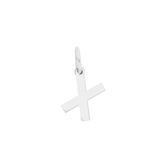 Prime & Pure Sterling Silver Initial Pendant Letter X