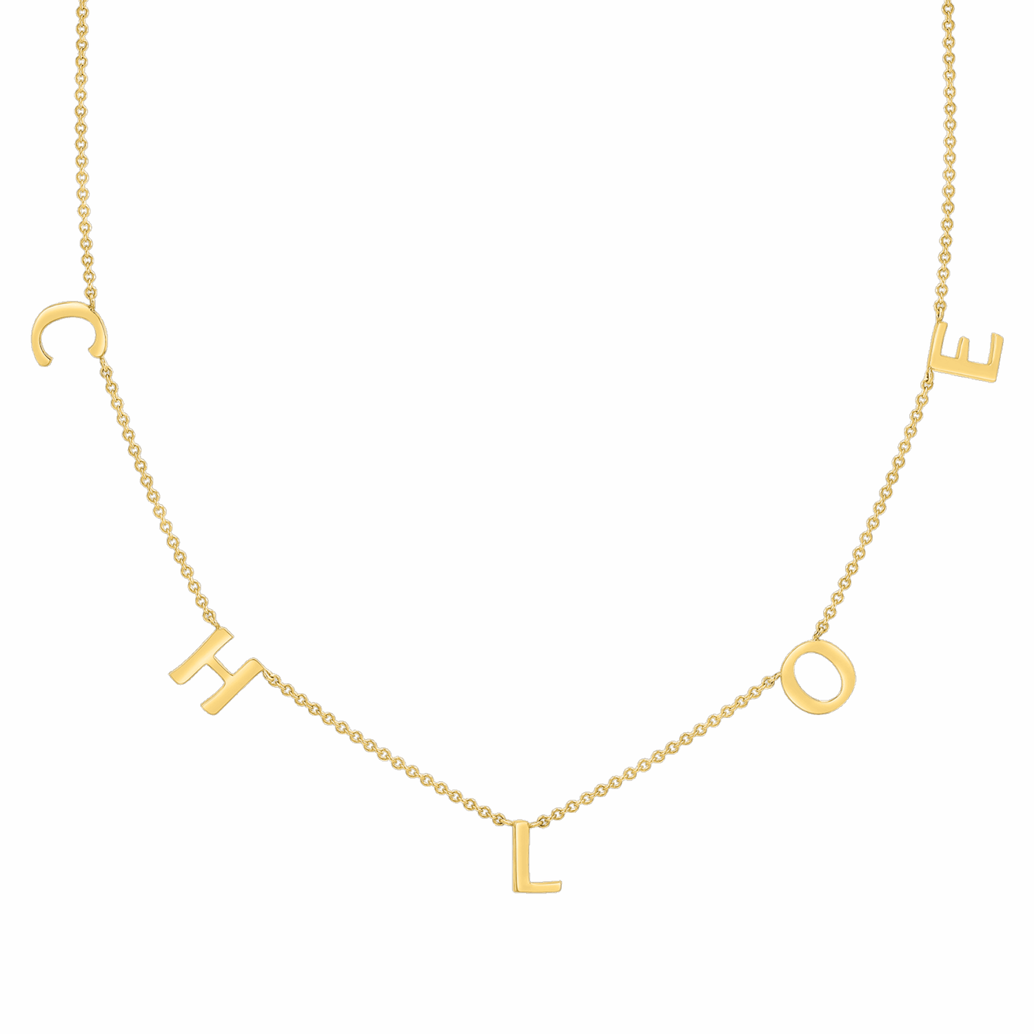 Spaced Letters Name Necklace