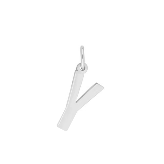 Prime & Pure Sterling Silver Initial Pendant Letter Y