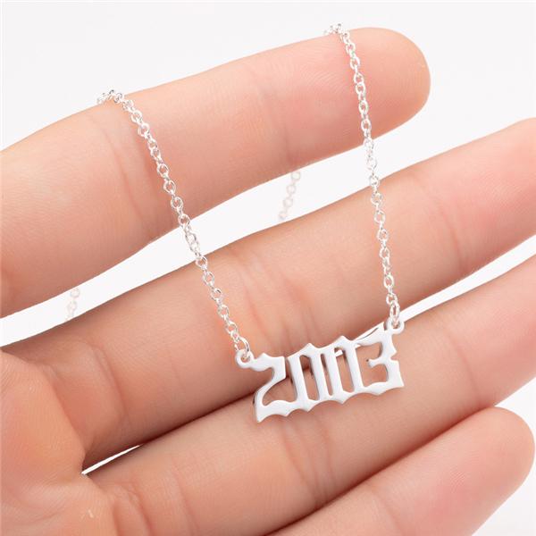 Prime & Pure Sterling Silver Birthyear Necklace 2003
