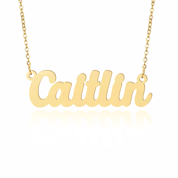 Prime & Pure 9K Yellow Gold Name Necklace Caitlin